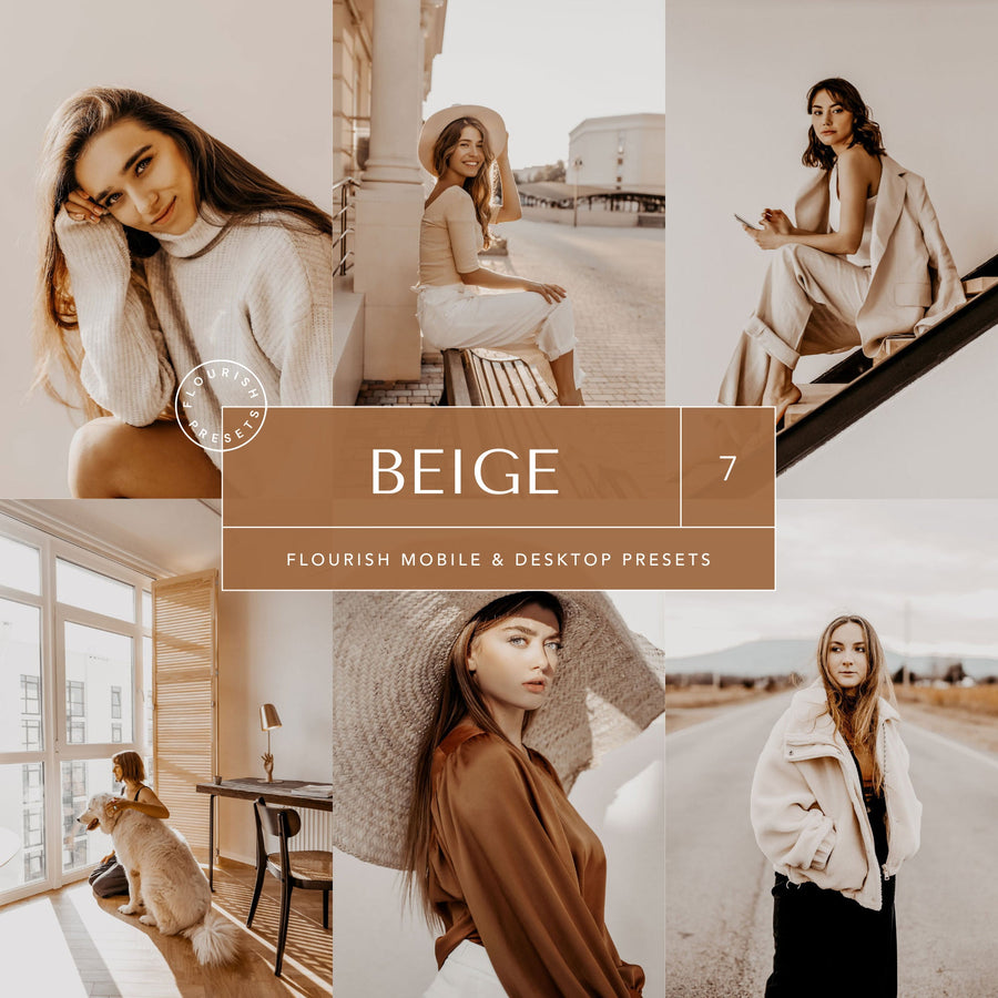 Beige - Lightroom Presets from Flourish Presets: Lightroom Presets & LUTs - Just $9! Shop now at Flourish Presets.