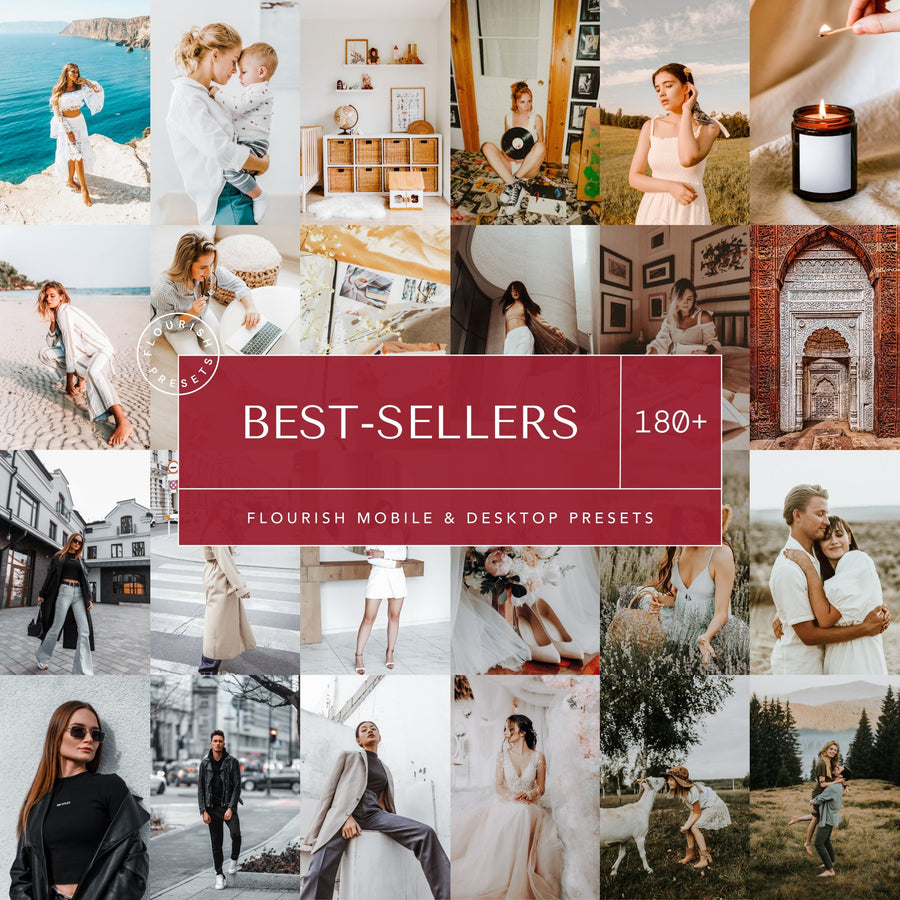 Best-Sellers Presets Bundle + Free Gift: 2024 Influencer Presets Bundle -  from Flourish Presets - Just $37! Shop now at Flourish Presets.