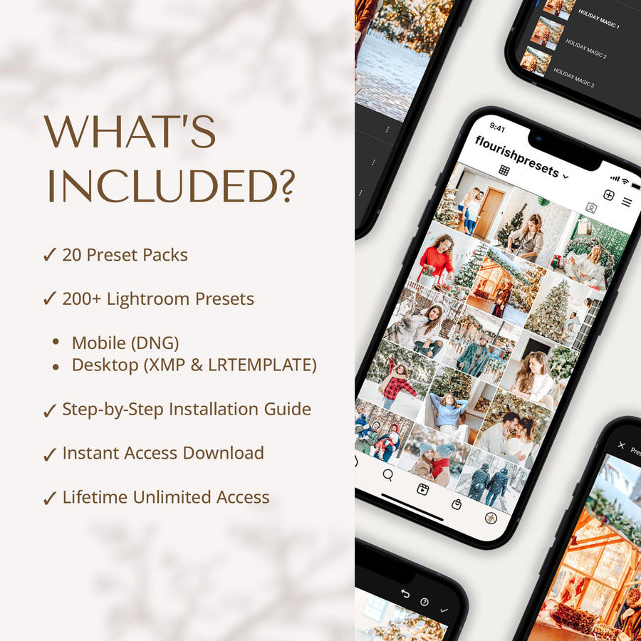 Christmas Presets Bundle - Lightroom Presets Bundles from Flourish Presets: Lightroom Presets & LUTs - Just $37! Shop now at Flourish Presets.