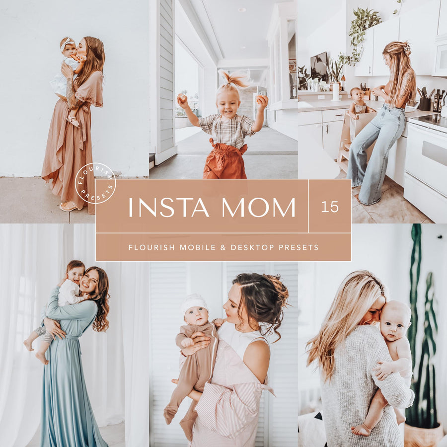 Insta Mom - Lightroom Presets from Flourish Presets: Lightroom Presets & LUTs - Just $9! Shop now at Flourish Presets.