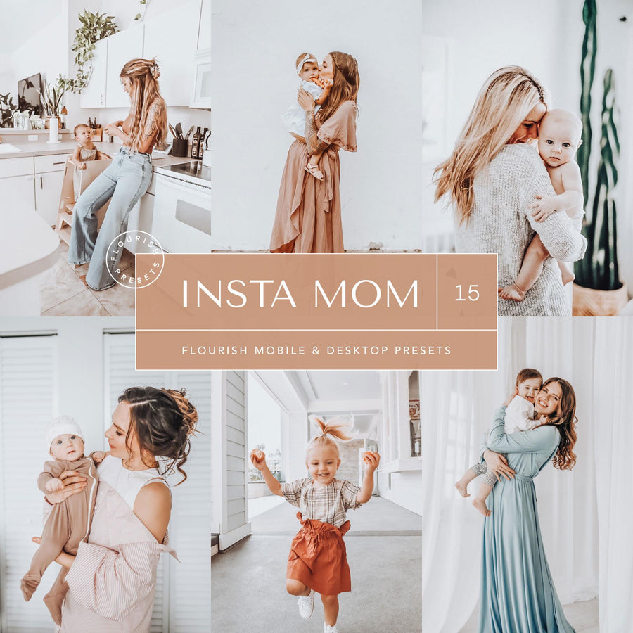 Insta Mom - Lightroom Presets from Flourish Presets: Lightroom Presets & LUTs - Just $9! Shop now at Flourish Presets.