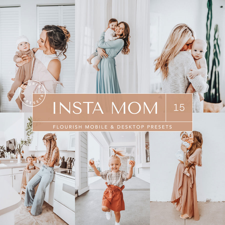 Insta Mom - Lightroom Presets from Flourish Presets: Lightroom Presets & LUTs - Just $9! Shop now at Flourish Presets.