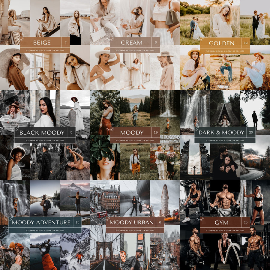 2024 Influencer Presets Bundle + Free Gift: Best-Sellers Presets Bundle -  from Flourish Presets - Just $47! Shop now at Flourish Presets.