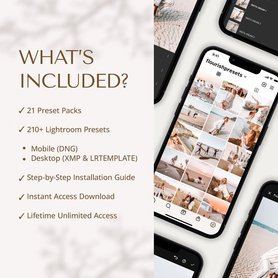 Insta Essentials Presets Bundle - Lightroom Presets Bundles from Flourish Presets: Lightroom Presets & LUTs - Just $37! Shop now at Flourish Presets.