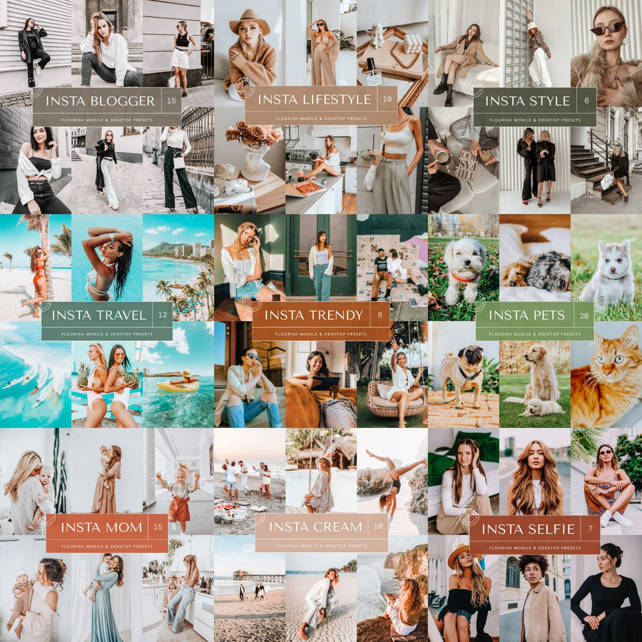Insta Essentials Presets Bundle - Lightroom Presets Bundles from Flourish Presets: Lightroom Presets & LUTs - Just $37! Shop now at Flourish Presets.