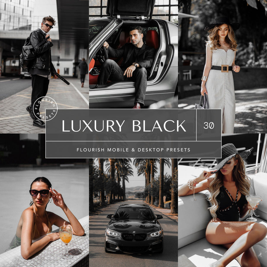 Luxury Black - Lightroom Presets from Flourish Presets: Lightroom Presets & LUTs - Just $9! Shop now at Flourish Presets.