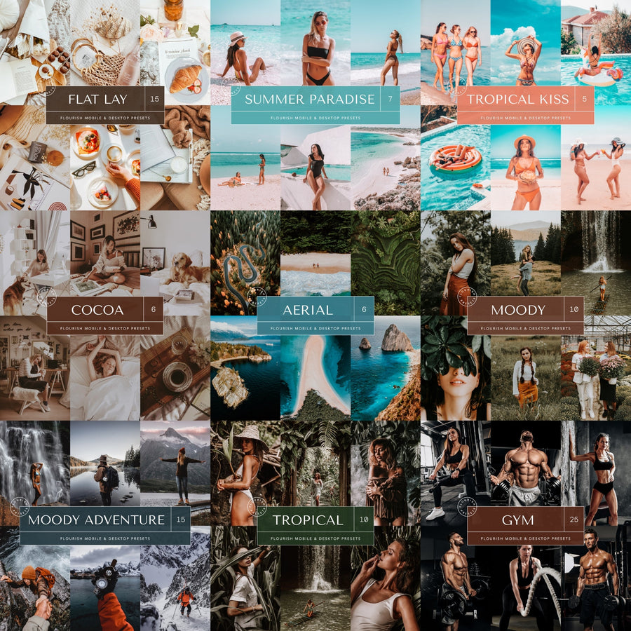 Master Collection Presets Bundle + Free Gift: Influencer Pro Kit+ (Ultimate Resource Library) -  from Flourish Presets - Just $67! Shop now at Flourish Presets.