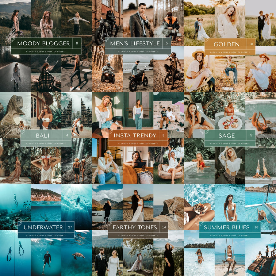 Master Collection Presets Bundle + Free Gift: Influencer Pro Kit+ (Ultimate Resource Library) -  from Flourish Presets - Just $67! Shop now at Flourish Presets.