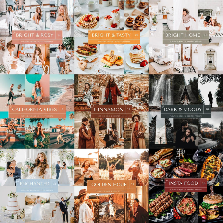 Master Collection V2 Presets Bundle + Free Gift: 2024 Influencer Presets Bundle -  from Flourish Presets - Just $67! Shop now at Flourish Presets.