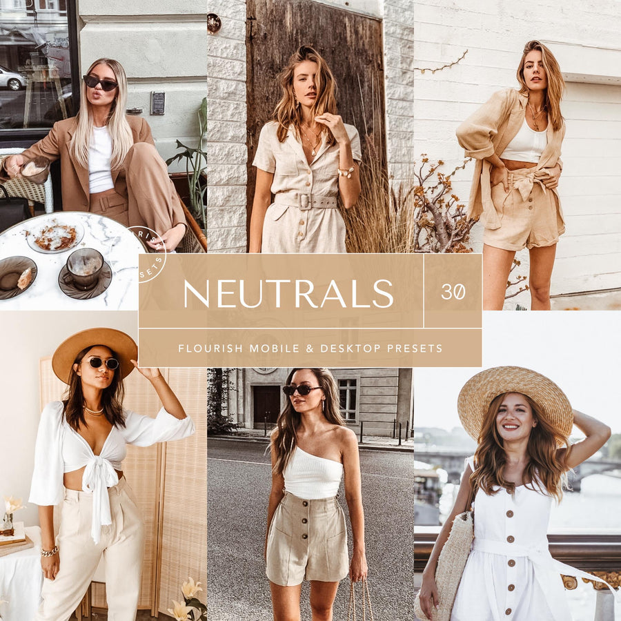 Neutrals - Lightroom Presets from Flourish Presets: Lightroom Presets & LUTs - Just $9! Shop now at Flourish Presets.