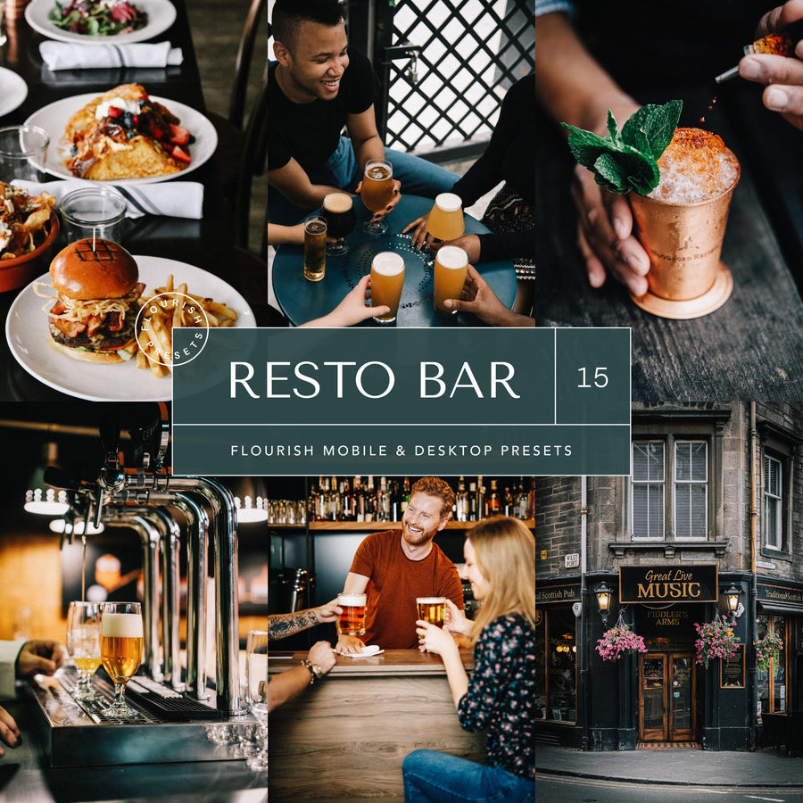 Resto Bar - Lightroom Presets from Flourish Presets: Lightroom Presets & LUTs - Just $9! Shop now at Flourish Presets.