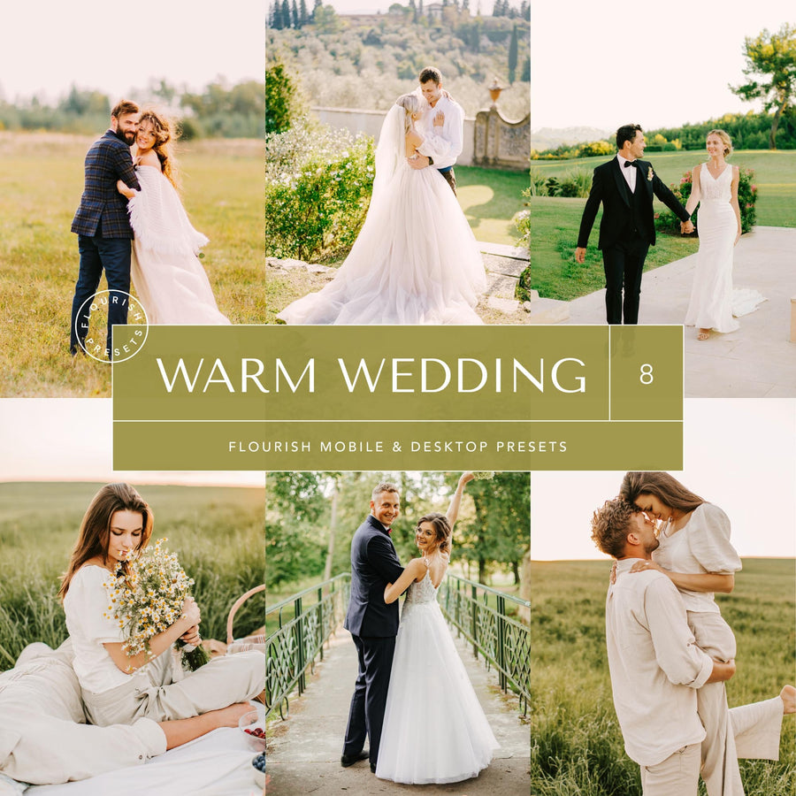 Warm Wedding - Lightroom Presets from Flourish Presets: Lightroom Presets & LUTs - Just $9! Shop now at Flourish Presets.