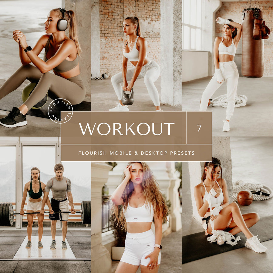 Workout - Lightroom Presets from Flourish Presets: Lightroom Presets & LUTs - Just $9! Shop now at Flourish Presets.