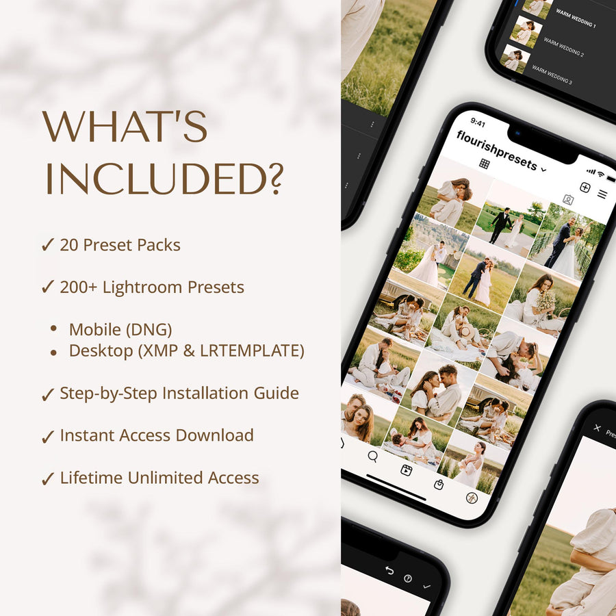 Wedding Presets Bundle - Lightroom Presets Bundles from Flourish Presets: Lightroom Presets & LUTs - Just $37! Shop now at Flourish Presets.